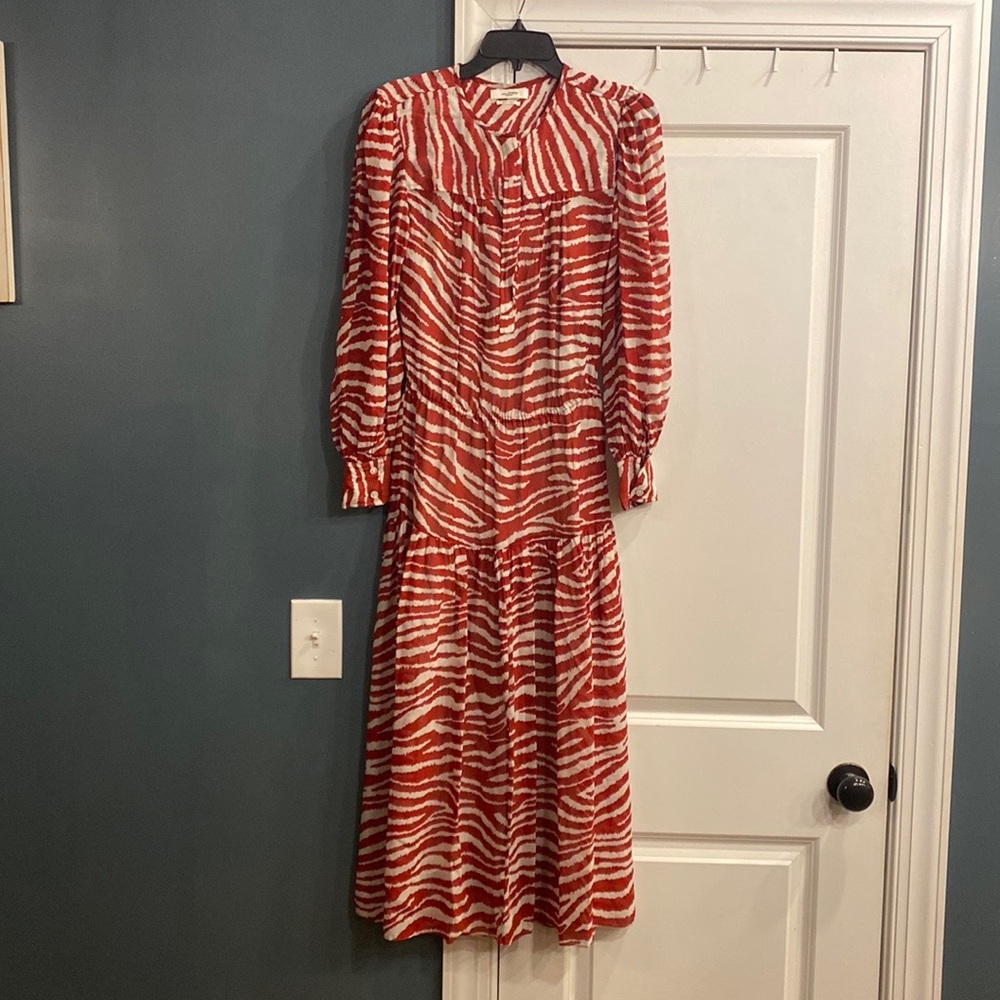 Isabel Marant Polyester Zebra Print Midi Dress - image 1